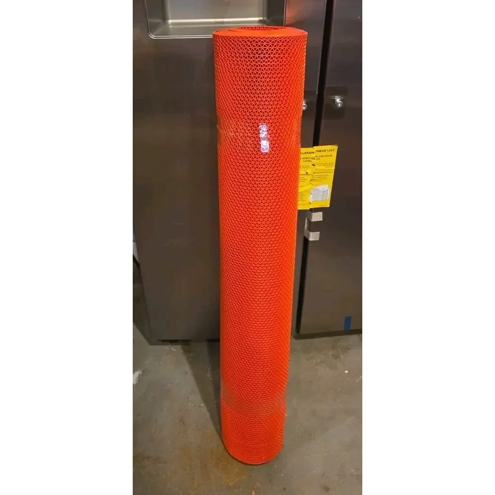 Red Non-Slip Mesh Floor Mat Roll - 3 ft x 10 ft Heavy Duty PVC Drainage Liner